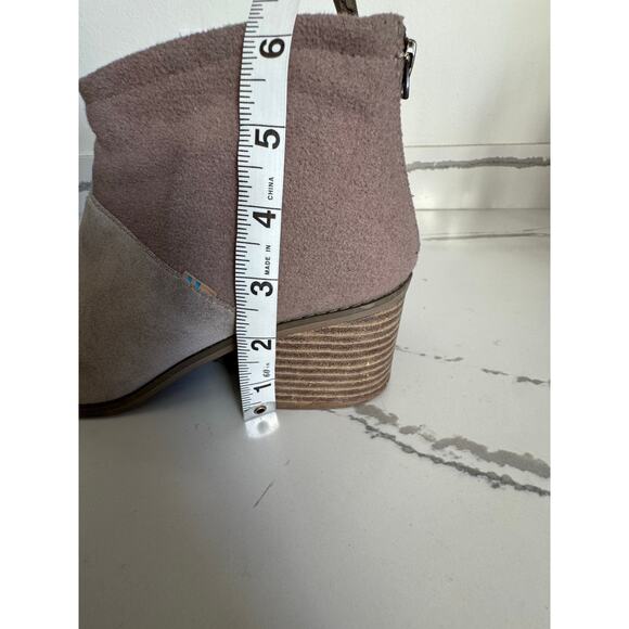 Tom's Heeled‎ Booties Suede Camel Size 10 - Picture 7 of 11